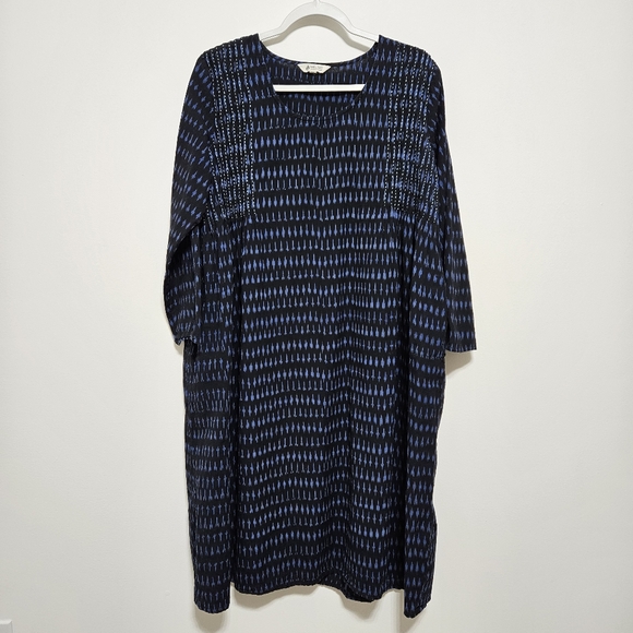 Marketplace Women Handwork India 100% Cotton Midi Dress Embroidered Boho Black M - Picture 2 of 13